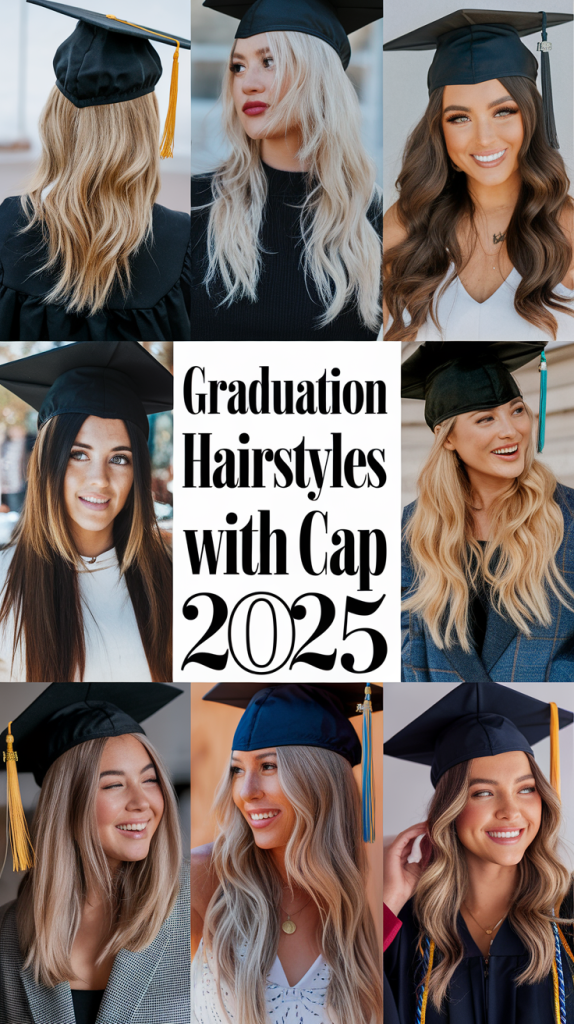 Graduation Hairstyles with Cap Ideas 2025 – Perfect Looks for Pictures