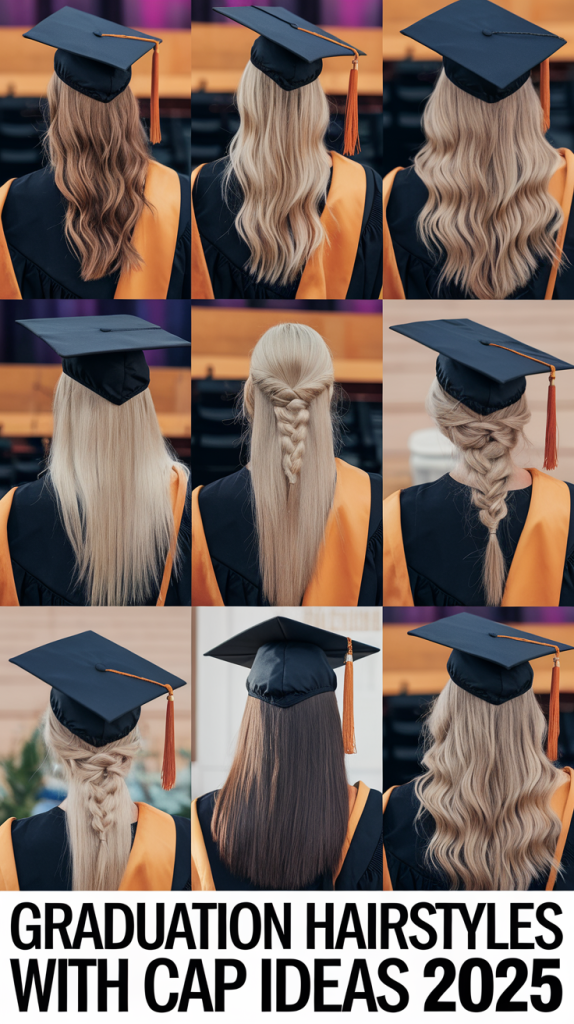 Graduation Hairstyles with Cap Ideas 2025 – Perfect Looks for Pictures