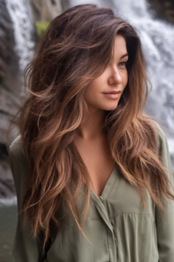 Highlights for Brunettes Sun Kissed Summer 2025: Brown Hair and Blonde Color Balayage Ideas