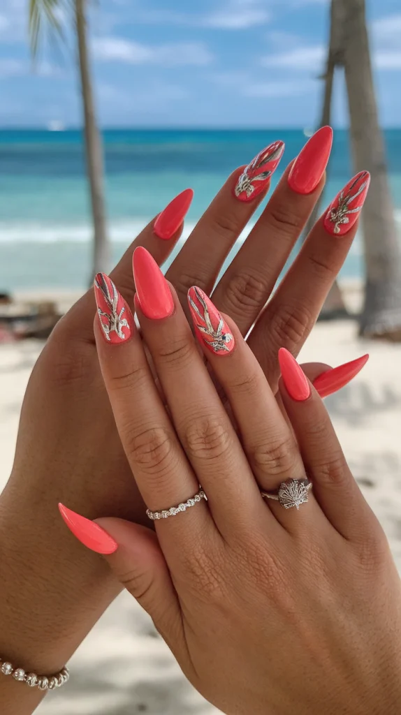 Chic June Nails Ideas 2025 with Florals and Pastels