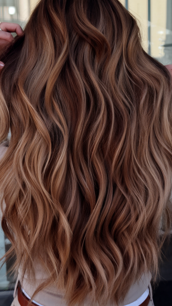 Highlights for Brunettes Sun Kissed Summer 2025: Brown Hair and Blonde Color Balayage Ideas