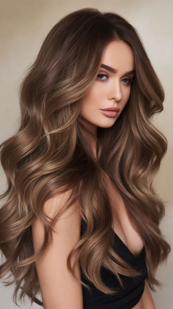 Highlights for Brunettes Sun Kissed Summer 2025: Brown Hair and Blonde Color Balayage Ideas