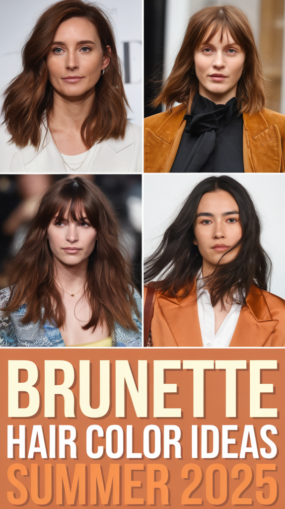 Highlights for Brunettes Sun Kissed Summer 2025: Brown Hair and Blonde Color Balayage Ideas
