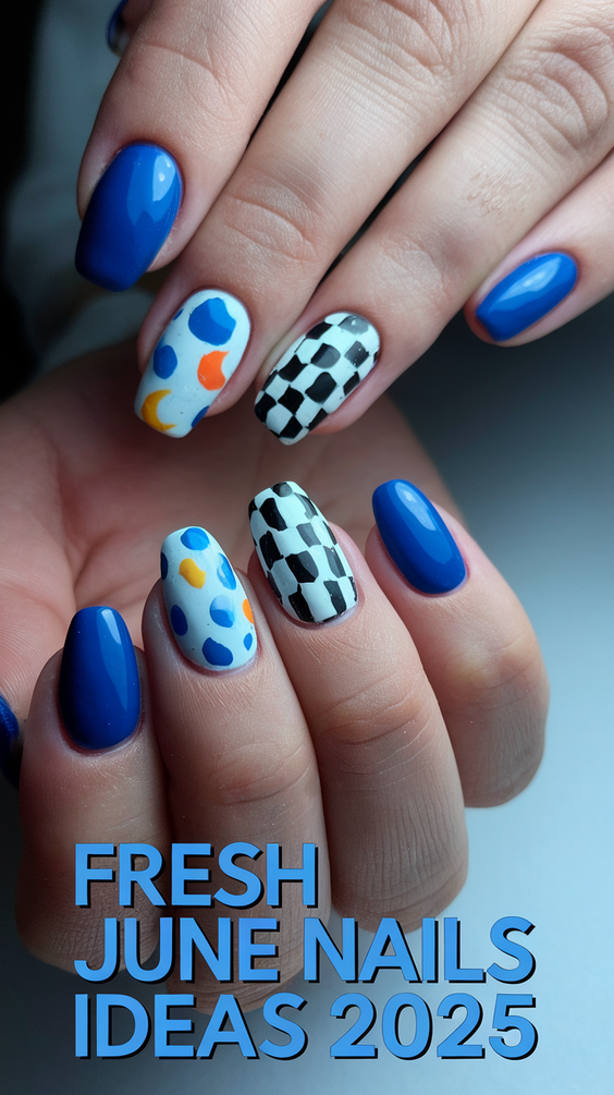 Chic June Nails Ideas 2025 with Florals and Pastels