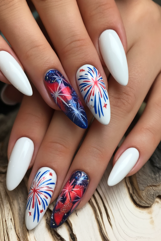 Fourth of July Nails Designs Ideas 2025: Creative Patriotic Nail Art for Summer Parties and Fireworks