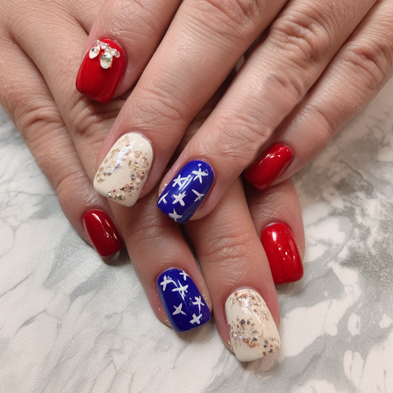 Simple Fourth of July Nails Ideas 2025 for Easy Patriotic Manicures at Home This Independence Day