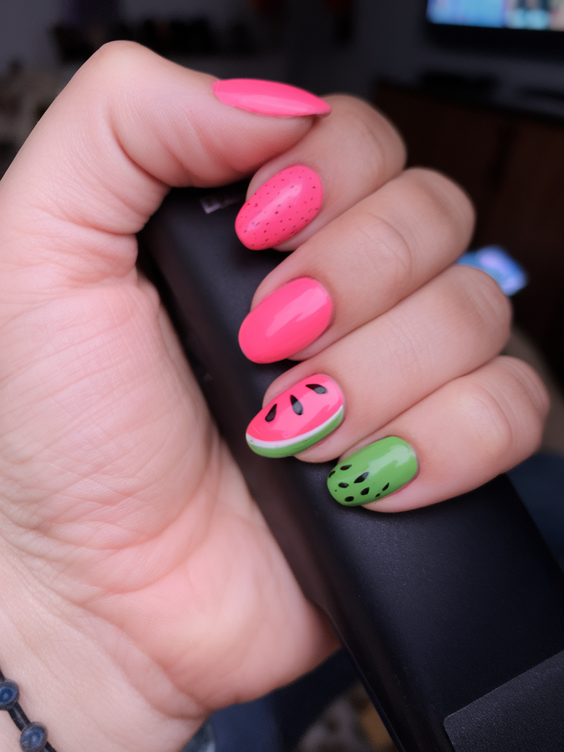 Fresh Watermelon Nails Ideas 2025 That Make Every Summer Outfit Pop with Color and Personality