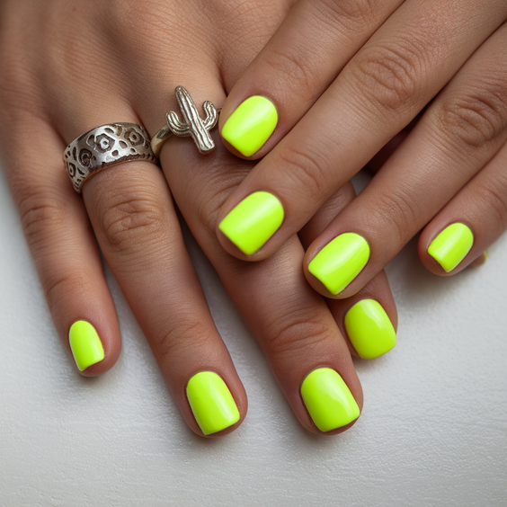 Vivid Neon Yellow Summer Nails Ideas 2025 for Every Skin Tone and Style