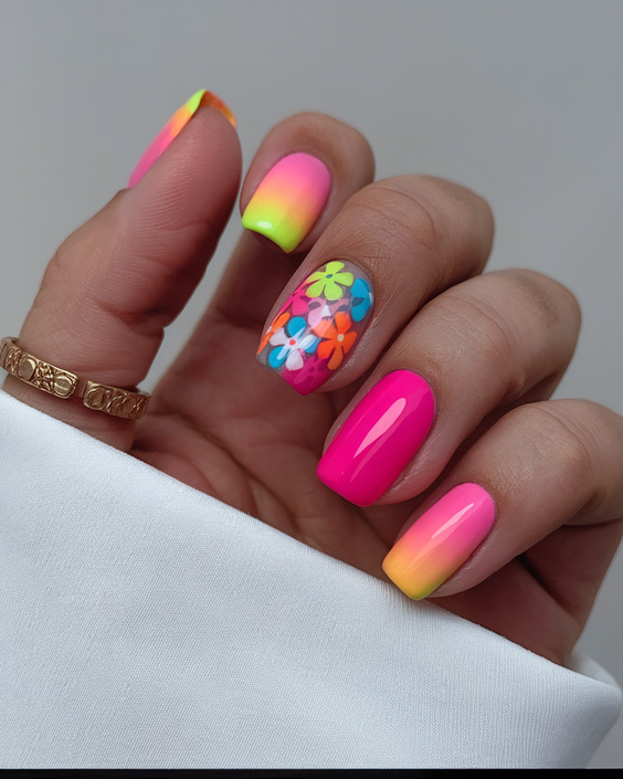 Summer Gel Nail Design Ideas 2025 with Bold Color Combos, Shapes, and Artistic Details