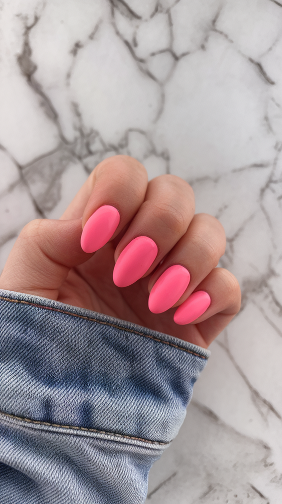 Basic Summer Nails Ideas 2025: Almond, Square, Neon, Solid & Simple Designs for Spring/Summer Fun