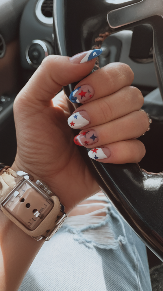 July Nails Ideas 2025: Red, White, and Blue Designs for Summer Inspiration