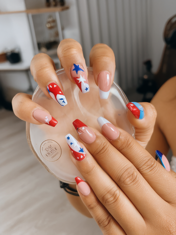 July Nails Ideas 2025: Red, White, and Blue Designs for Summer Inspiration