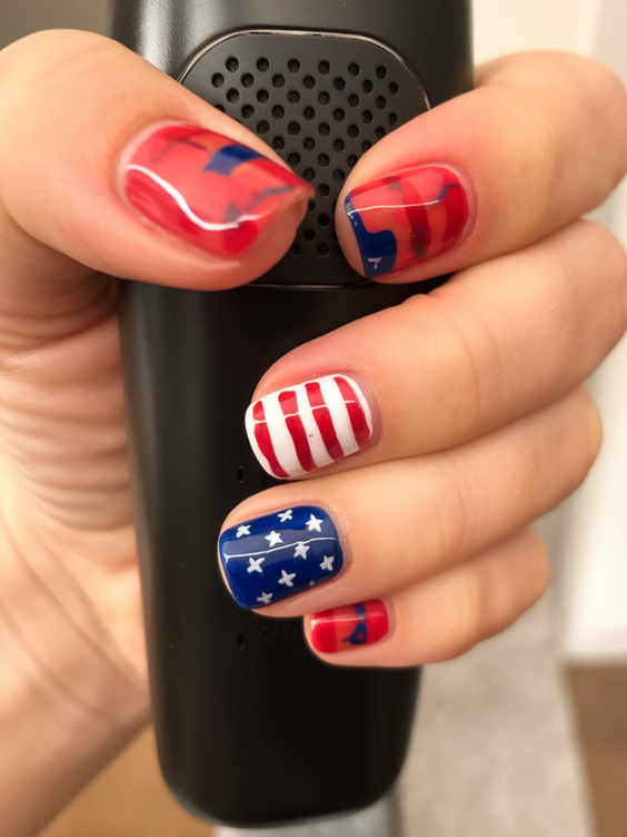 Patriotic Nails Design Ideas 2025: Red, White & Blue Trends for Summer Glamour