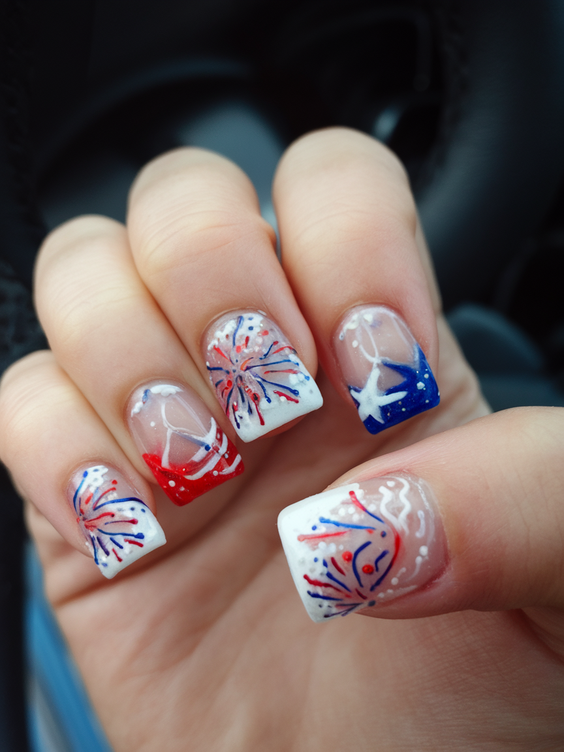 Fourth of July Nails Designs Ideas 2025: Creative Patriotic Nail Art for Summer Parties and Fireworks