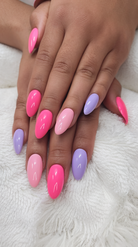 Fresh Summer Acrylic Nail Ideas 2025 with Bright Colors, Floral Accents, and Modern Art Vibes
