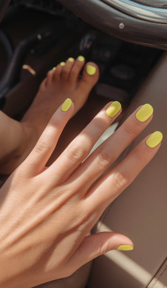 Vivid Neon Yellow Summer Nails Ideas 2025 for Every Skin Tone and Style