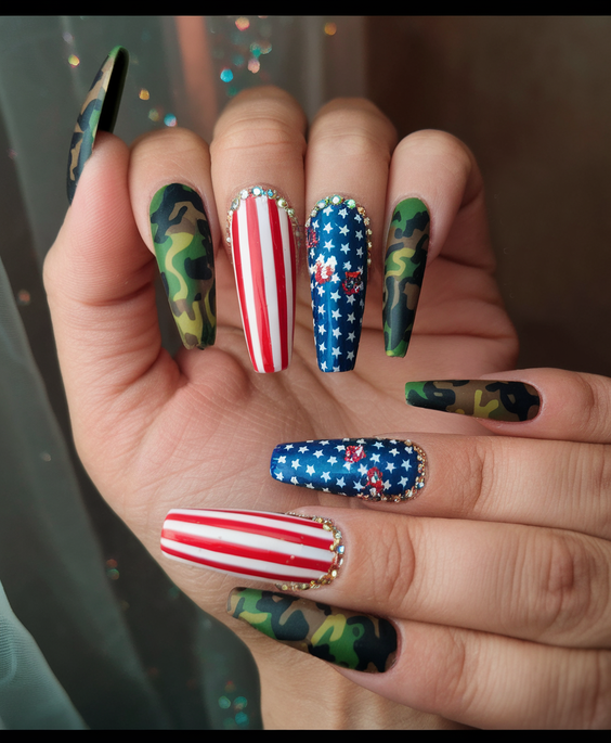 Patriotic Nails Design Ideas 2025: Red, White & Blue Trends for Summer Glamour
