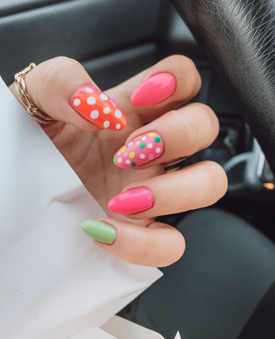 Fresh Summer Acrylic Nail Ideas 2025 with Bright Colors, Floral Accents, and Modern Art Vibes