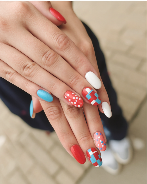 July Nails Ideas 2025: Red, White, and Blue Designs for Summer Inspiration
