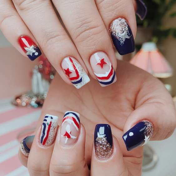 Red White Blue Nails – 4th of July 2025 Inspiration for Patriotic Manicures and Top Outfit Ideas
