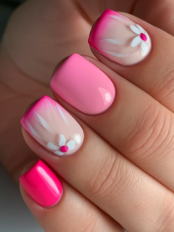 Summer Pink Nails Ideas 2025 to Match Your Skirt Outfit and Solid Gel Toenails for Vacation