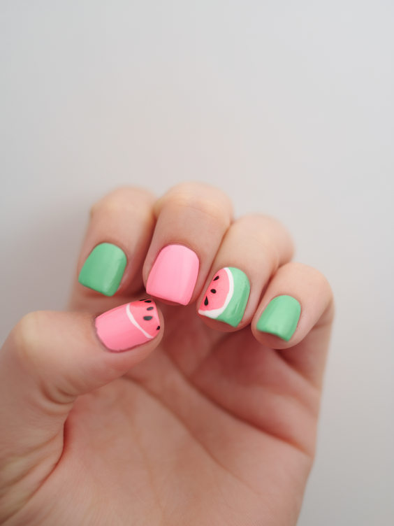 Fresh Watermelon Nails Ideas 2025 That Make Every Summer Outfit Pop with Color and Personality