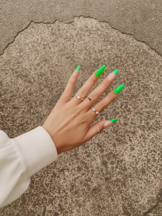 Summer Green Nails Ideas 2025: Bold Designs, Pretty Art, Simple Square, Neon Colors, and Almond Shape Trends