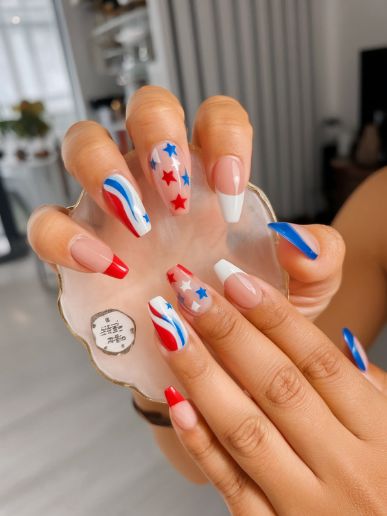 July Nails Color Ideas 2025: Trendy Red, Blue & Summer Designs for Every 4th of July and Wedding