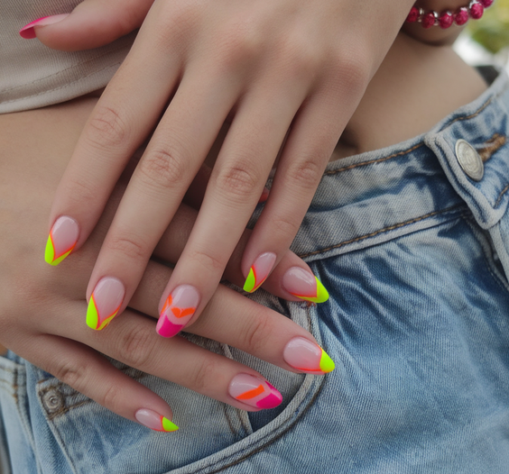 Bright Summer Nail Inspo 2025 with Bold Neon Colors and Pastel Florals for All Nail Shapes