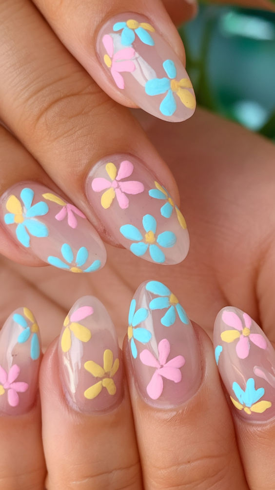 Summer Flower Nails Ideas 2025 for Every Style from Hibiscus to Pink and Orange Acrylic Looks