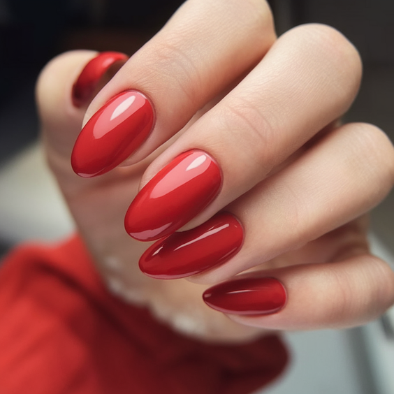 Bold and Glossy Summer Red Nail Ideas 2025 That Match Every Hair Outfit, Top, or Skirt You Wear