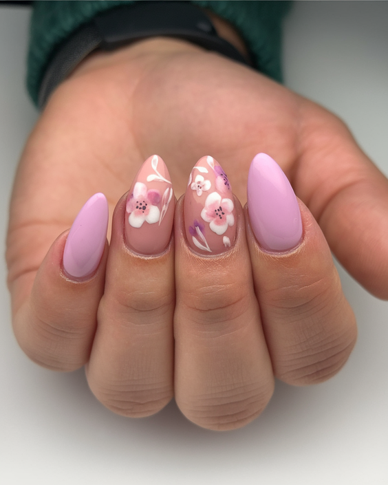 Summer Flower Nails Ideas 2025 for Every Style from Hibiscus to Pink and Orange Acrylic Looks