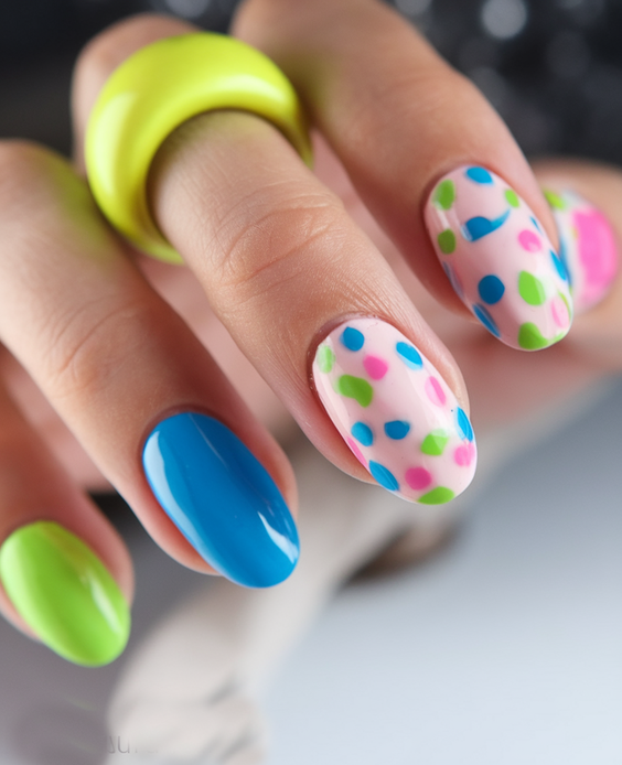 Summer Gel Nail Design Ideas 2025 with Bold Color Combos, Shapes, and Artistic Details