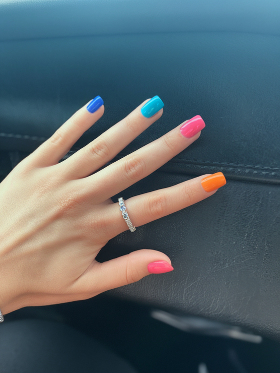 Basic Summer Nails Ideas 2025: Almond, Square, Neon, Solid & Simple Designs for Spring/Summer Fun