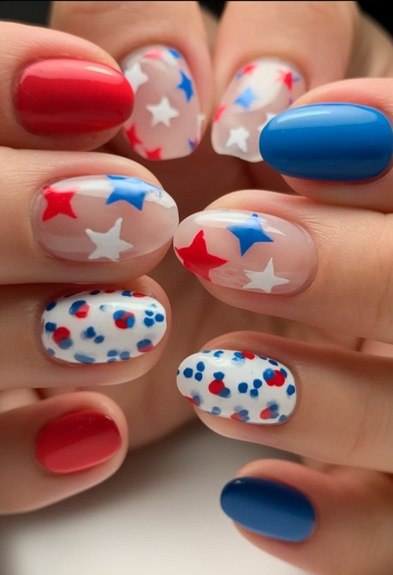 July Nails Ideas 2025: Red, White, and Blue Designs for Summer Inspiration