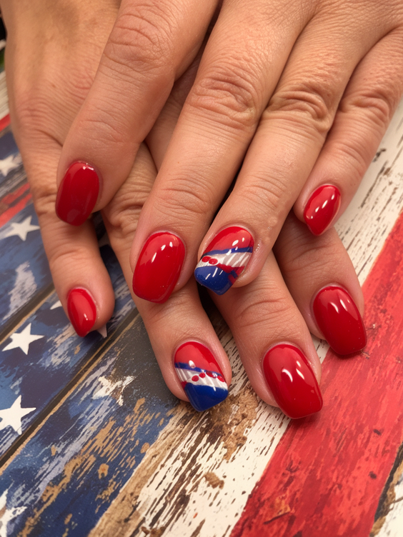 Celebrate with Sparkling Ombre Fourth of July Nails Ideas 2025 for a Festive Summer Manicure