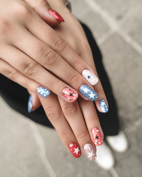 Simple 4th of July Nails Ideas 2025 for Easy Patriotic Manicures Anyone Can Do at Home