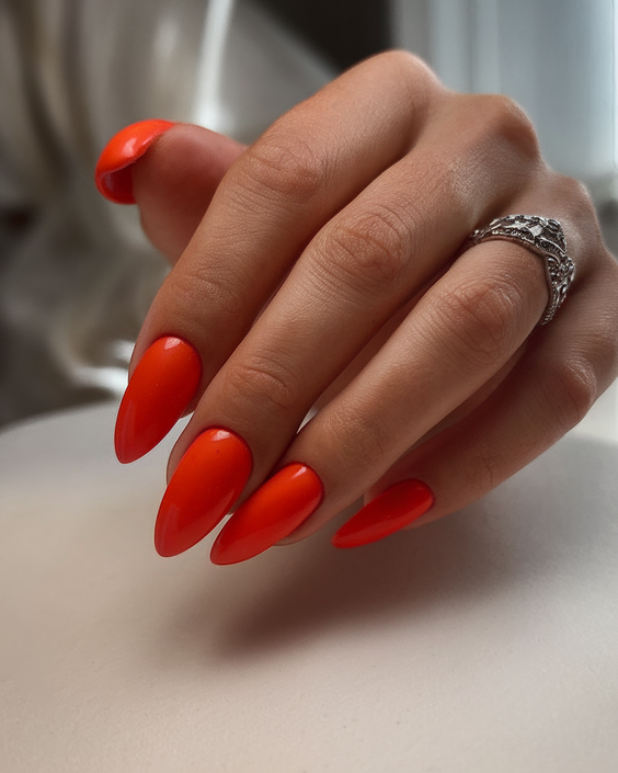 Bold and Glossy Summer Red Nail Ideas 2025 That Match Every Hair Outfit, Top, or Skirt You Wear