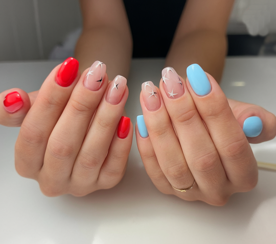 July Nails Ideas 2025: Red, White, and Blue Designs for Summer Inspiration
