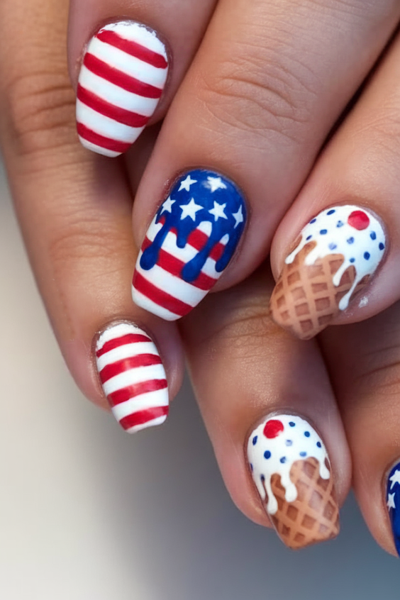Simple 4th of July Nails Ideas 2025 for Easy Patriotic Manicures Anyone Can Do at Home