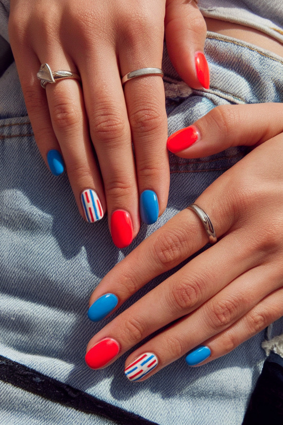 July Nails Ideas 2025: Red, White, and Blue Designs for Summer Inspiration