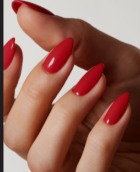 Bold and Glossy Summer Red Nail Ideas 2025 That Match Every Hair Outfit, Top, or Skirt You Wear