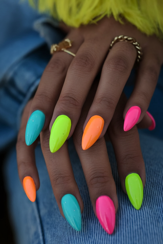 Neon Summer Nail Ideas 2025 for Bold and Bright Looks All Season Long