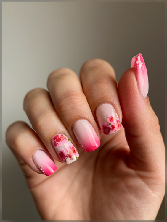 Summer Flower Nails Ideas 2025 for Every Style from Hibiscus to Pink and Orange Acrylic Looks