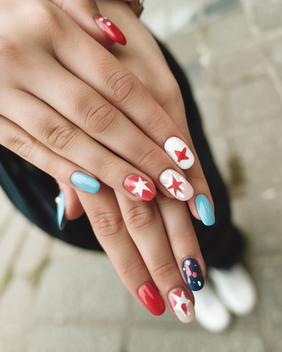 Celebrate with Sparkling Ombre Fourth of July Nails Ideas 2025 for a Festive Summer Manicure
