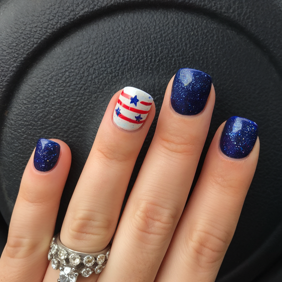 Simple Fourth of July Nails Ideas 2025 for Easy Patriotic Manicures at Home This Independence Day