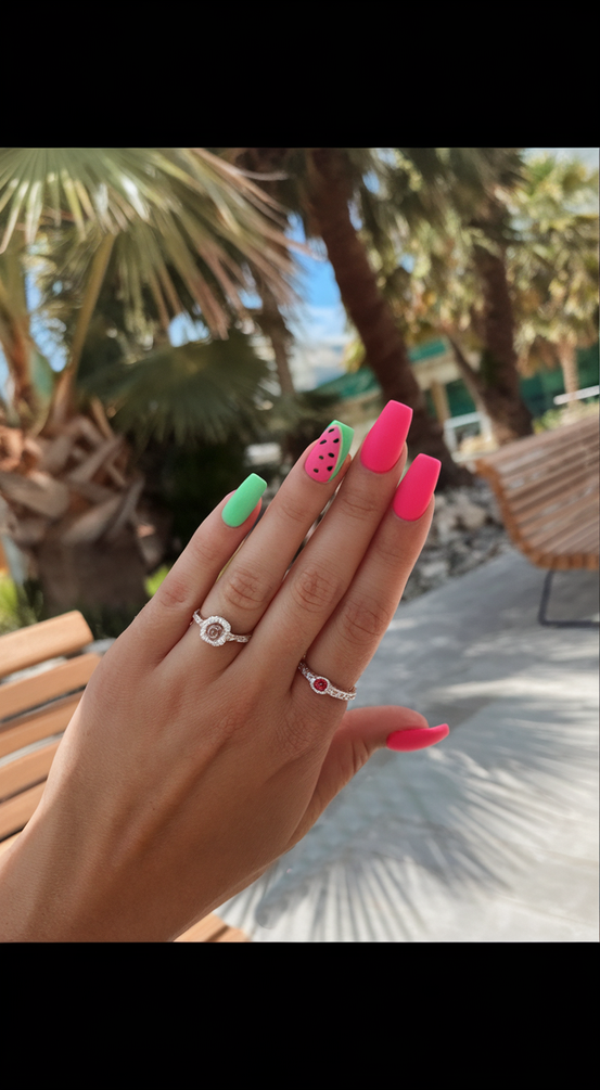 Bright Summer Nail Inspo 2025 with Bold Neon Colors and Pastel Florals for All Nail Shapes