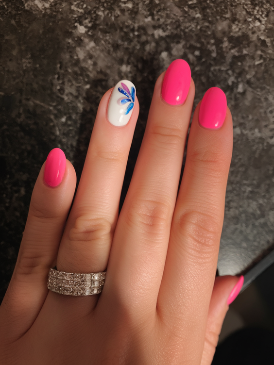 Fresh Summer Acrylic Nail Ideas 2025 with Bright Colors, Floral Accents, and Modern Art Vibes