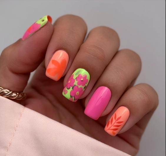 Summer Gel Nail Design Ideas 2025 with Bold Color Combos, Shapes, and Artistic Details