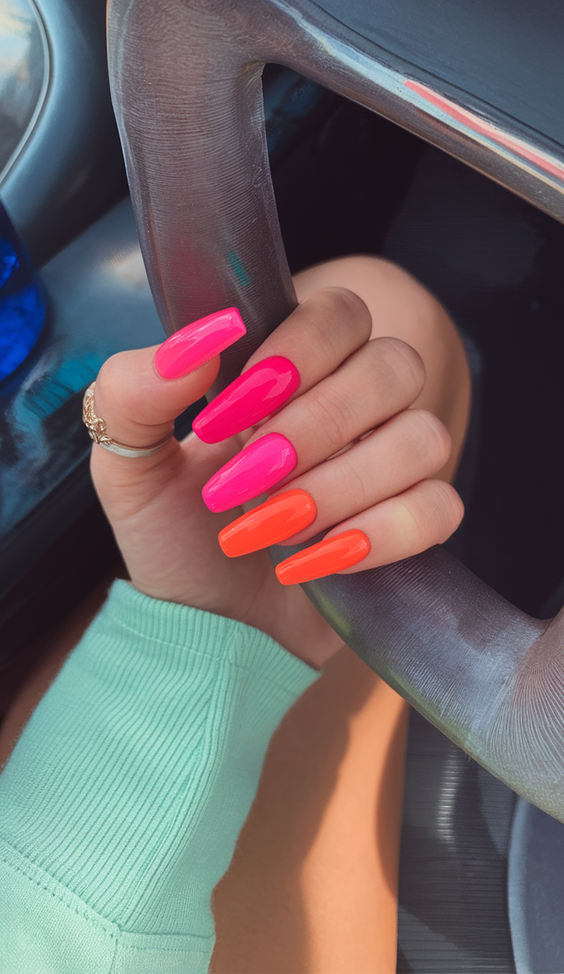 Coffin Summer Nails Ideas 2025: Bright Colors, Neon, and Simple Square Trends for Every Occasion